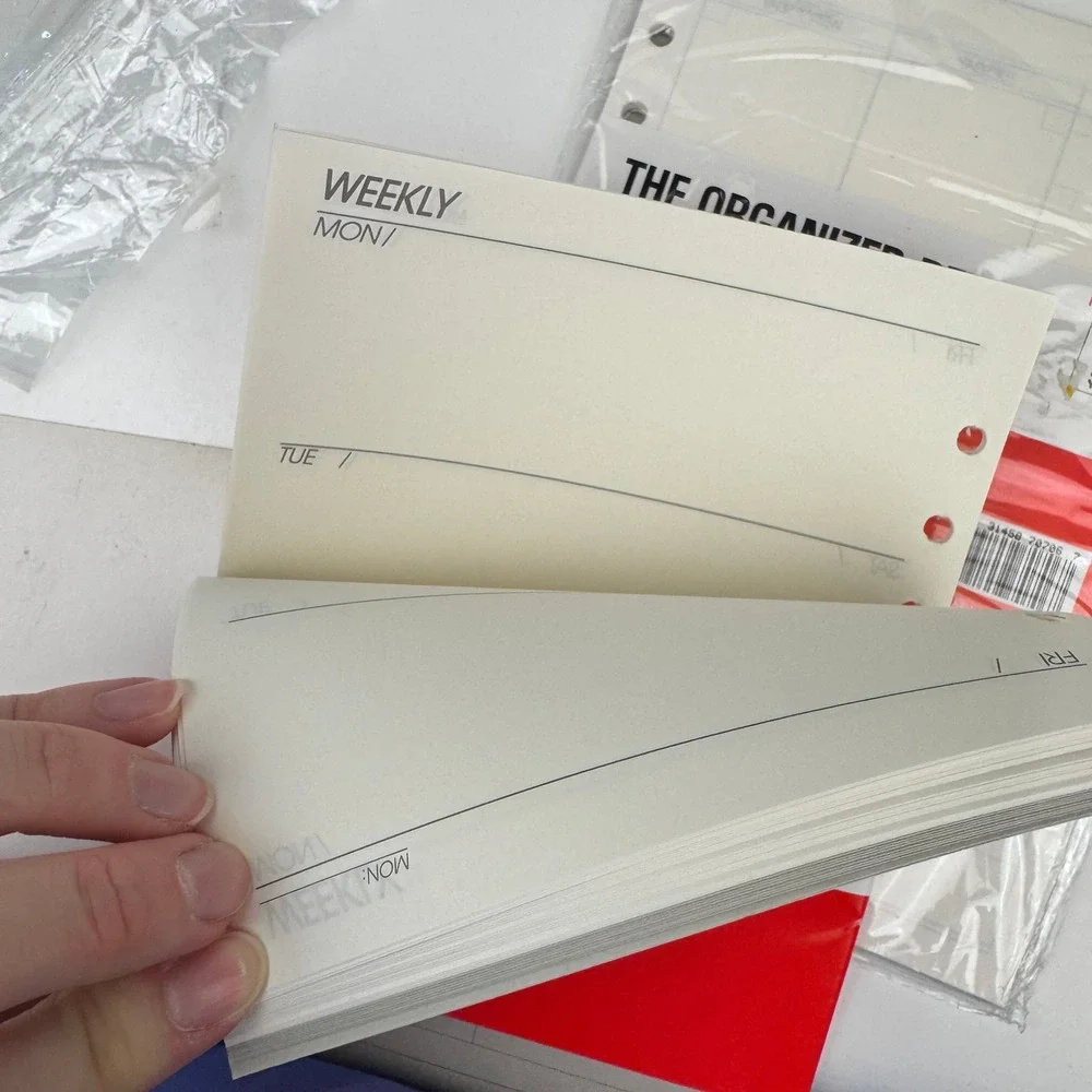 2 Pkgs Vtg FW Woolworths Organizer Refill Papers White Gray Sheets READ